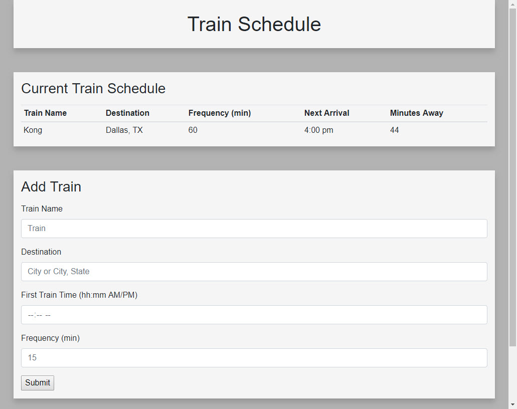 TrainScheduler